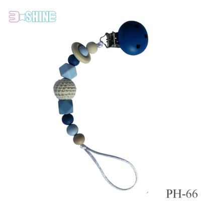 China EU standard silicone beads chain baby pacifier clip can be different sizes for sale