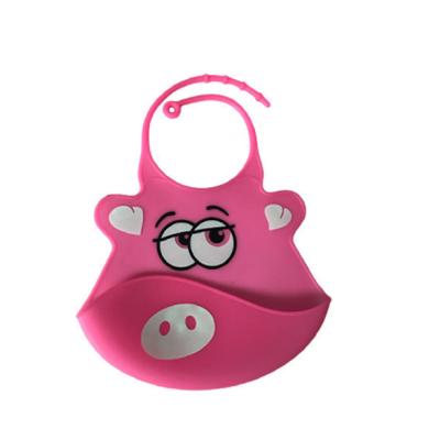 China Various Color Sustainable Cute Baby Soft Silicone Bibs Waterproof Baby Bib for sale