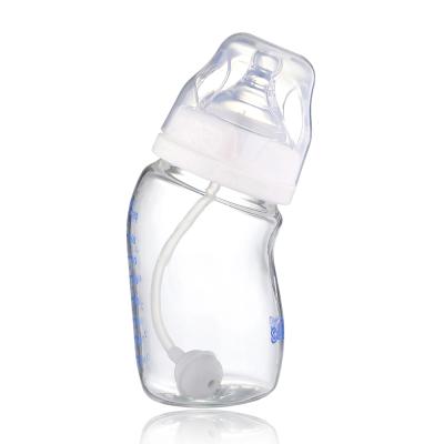 China BPA Free Hot Sale Attractive Borosilicate Glass Baby Bottle For Retail for sale