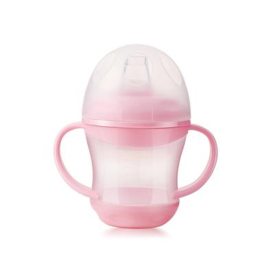 China BPA free tablewear solid silicone and pp material double wall baby drink cup for sale