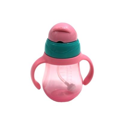 China BPA Free Pink Color 330ml Straw Training Cup for sale