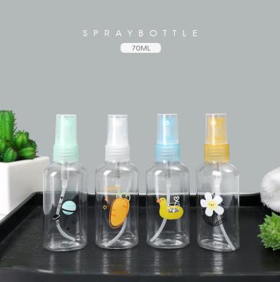 China BEAUTY PACKAGING Mist 50ml Spray Bottle Cosmetic Empty Round PET Mini Plastic Spray Bottle for sale