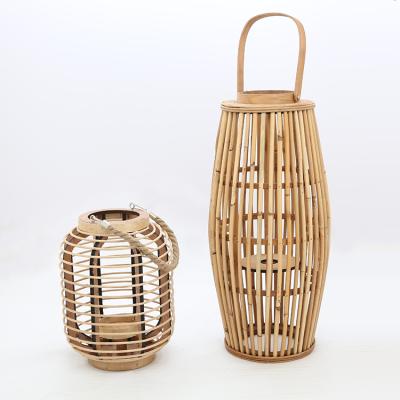 China Wholesale Eco-friendly Wooden Christmas Rattan Ramadan Lantern Decorative Lanterns Morrocon Candle Lantern for sale