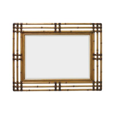 China YRMT New Eco-friendly Rectangle Wicker Rattan Dresser Bamboo Art Wall Hanging Mirror for sale