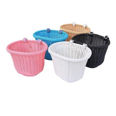 China Amazon Eco-friendly Explosive Pet Front Bicycle Basket Accessories Bike Wicker Basket Front for sale