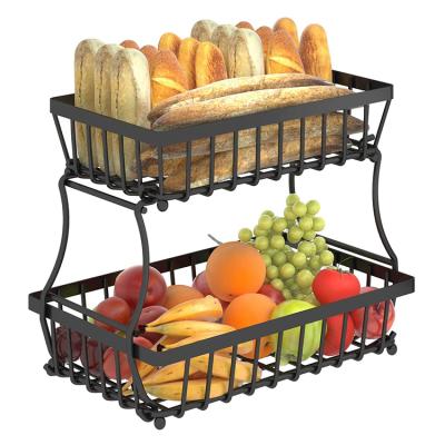 China YRMT Stackable Storage Organizer Bin Basket Metal Iron Wire Basket Kitchen Eco-friendly Storage Basket for sale