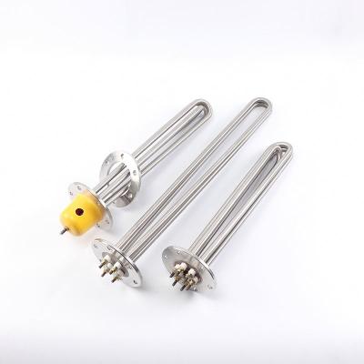 China Hotels New Products Electrical Flange Heating Tube Element With Thermostat For Water Heater for sale