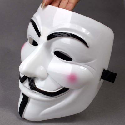 China Realistic Printing Cosplay Anonymous Carnival Costumes Anime Cosplay Mask For Face Headwear Halloween Party Mask Props for sale