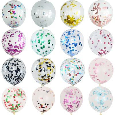 China Factory Wholesale Festival Decoration 12 Inch Sequin Balloons Confetti Balloons Birthday Party Decorations Rose Gold Sequin Balloons for sale