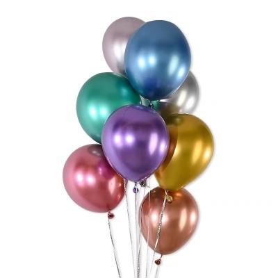 China Festival decoration 12 inch birthday pearl platinum chrome metal high quality graduation party decorated latex balloon for sale