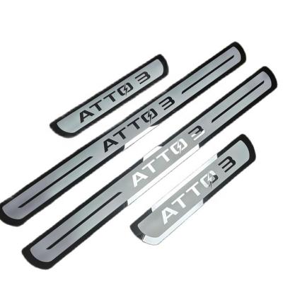 China Decoration+Protection Car Styling Accessories Stainless Steel Door Sill Scuff Plate Stickers Pedal Welcome Guard For BYD ATTO 3 for sale