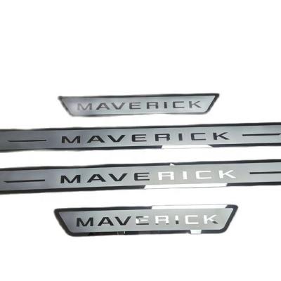 China Decoration+Protection Car Styling Accessories For 2021-2023 Ford Maverick Door Sill Scuff Plate Trim Stainless Steel Pedal Welcome Guard for sale