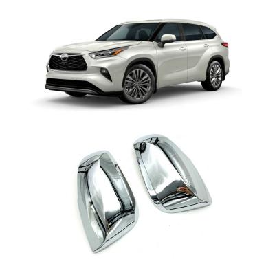 China 3M Adhesive Tape Hot ABS Chrome Rear View Mirror Cover Device Rearview Side Mirror Cover Trim For Toyota 2020 2021 Highlander for sale