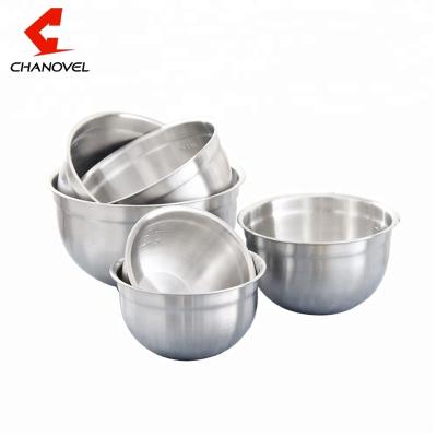 China Factory Stocked Directly Sell Custom Logo Stainless Steel Bowl With Measuring Scale for sale