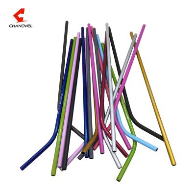 China OEM Sustainable Reusable Stainless Steel Metal Drinking Straw Ultra Long With Specific Color And Logo for sale