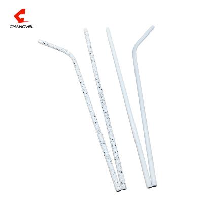 China Sustainable Custom Reusable White Color Straight And Curved Stainless Steel Straw With Anthracnoses for sale