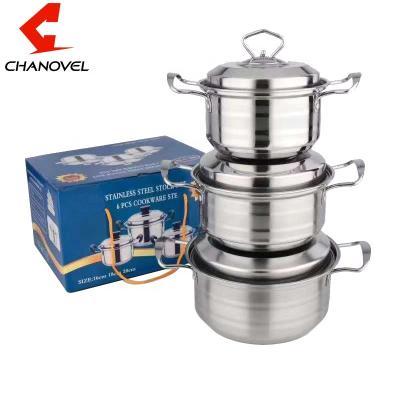 China Sustainable 6PCS Induction Stainless Steel Cookware Set, Masterclass Premium Cookware, Stainless Steel Casserole for sale