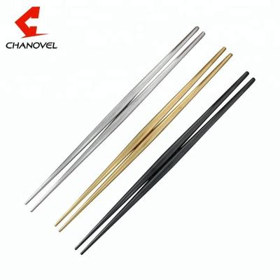 China Sustainable High Quality 18/10 Stainless Steel Metal Chopsticks For Sushi for sale