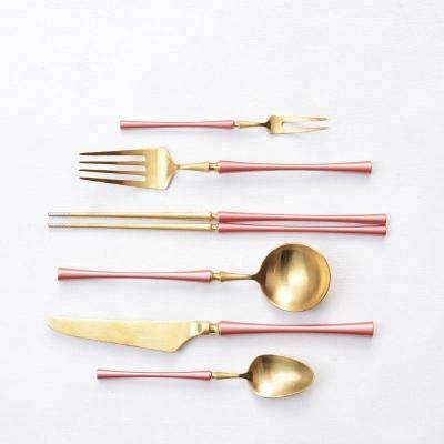 China Viable Black Cutlery Set Stainless Steel Spoons Forks Knives for sale