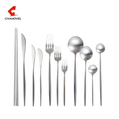 China Silverware Stored Luxury 304 Stainless Steel Cutlery Set Bulk Flatware Including Forks Spoons Knives for sale