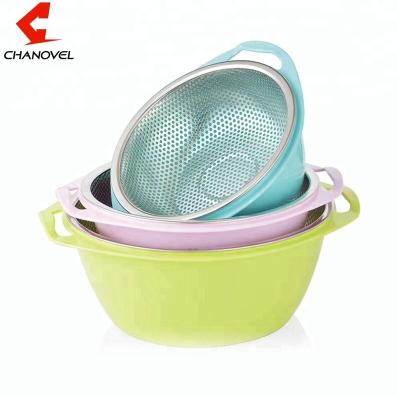 China Sustainable Stainless Steel Colanders Washing Set for sale