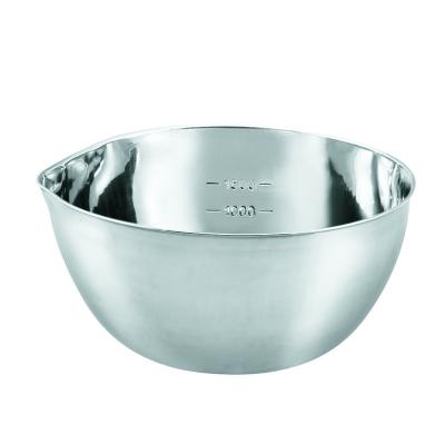 China Factory Stocked Wholesale Set Mixing Bowl 3 With Spout Stainless Steel Mixing Bowl Set Kitchen Cooking Cooking Bowl 1.2L/2L/2.9L for sale