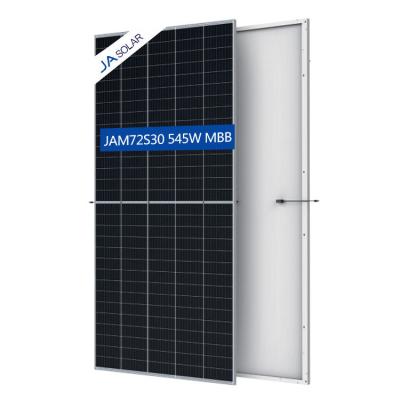 China Solar Power System Best Price JA 550w Solar Panel 182mm 545 Watt PV Monocrystalline Solar Panels for sale