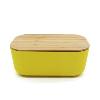 China Microwavable NO Melamine PLA Cover Biodegradable Bamboo Food Bowl With Microwavable Bamboo Lid for sale