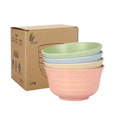 China Wheat Straw Bowl Microwavable Fruit Bowl Sustainable Rice Bowl For Kids for sale