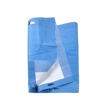 China Hotel/Hospital/Room TOPMED Disposable Transfer Fluff Pulp Blue Disposable Operation Delivery Sheet Ambulance Bed Patient Transfer Pad For Emergency With Handle for sale