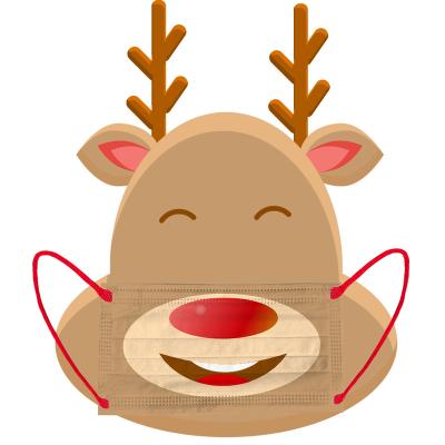 China Wholesale Custom Christmas Logo Fashion Kid /Adult Nonwoven Disposable Face Mask for sale