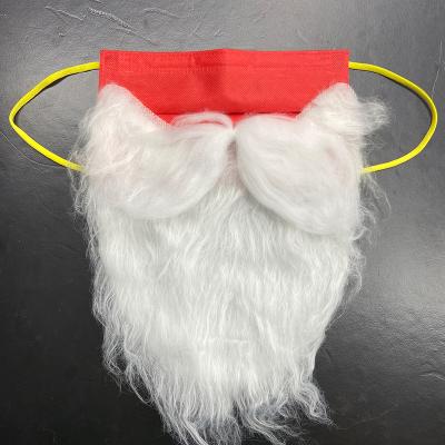 China Christmas Peel Off Sheet Private Label Nonwoven Fabric White Beard Face Mask for sale