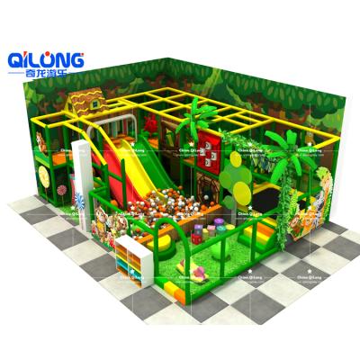 China Indoor Playground Mini Soft Children Indoor Playground of QILONG Metal Structure with Forest Theme for sale