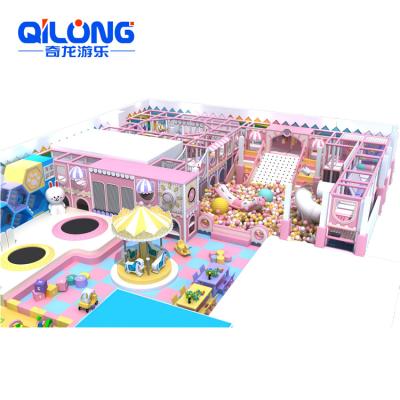 China Customized Attractive Children Soft Play Commercial Indoor Playground Equipment With Slides Building Blocks for sale