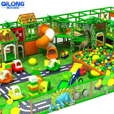 China QILONG Steel Structure Hot Sale Forest Theme Soft Playground Indoor Playground for sale