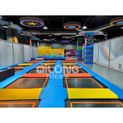 China Free designs as long as given the sizes. Soft Commercial Gymnastics Professional Playground Equipment Kids Indoor Trampoline Park for sale