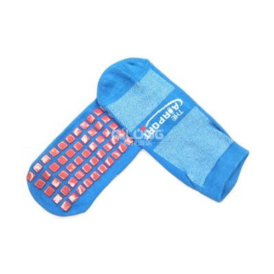 China Wholesale Cheap Custom Antibacterial Polyester Trampoline Sock Adult Grip And Kids Trampoline Socks for sale