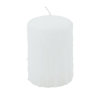 China High Quality Handmade Wedding Paraffin Pillar Candles Flameless White for sale