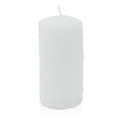 China Factory direct classic handmade wedding pillar candle white flameless for sale