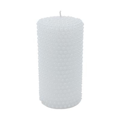 China Custom Flameless Wedding Party Decorative Paraffin White Pillar Candle for sale