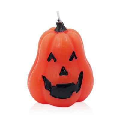 China Halloween Flameless Handmade Mini Party Decorative Pumpkin Candle for sale