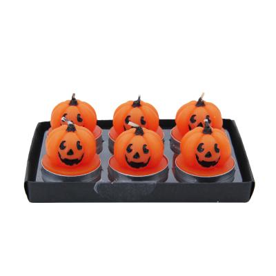 China Handmade Custom Halloween Pumpkin Set Paraffin Wax Candle Boxes for sale