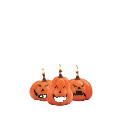 China Rekindle Made Of China Small Decorative Pumpkin Shaped Candle Eternal Candle for sale