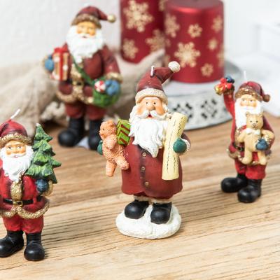 China Flameless Custom Design Cute Santa Claus Soy Wax Christmas Scented Candle for sale