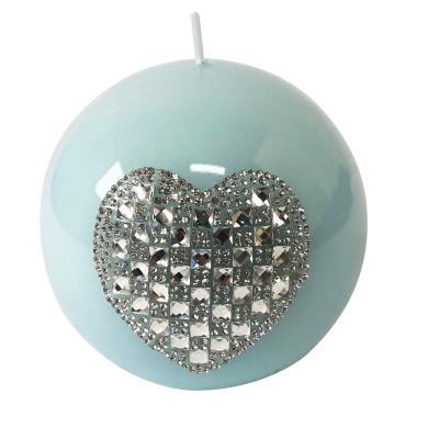 China Candle Relighting Diamond With Peach Heart Custom Natural Wax Candles Decorative for sale