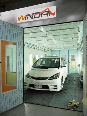 China Emergency Stop Car Waterborn paint and drying Room, Water Spray Booth for sale