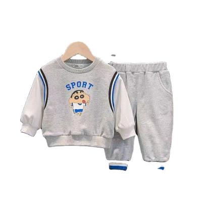 China 2021 new baby children's casual hoodie fashion boys leisure long sleeve two sets of boys autumn suit for sale