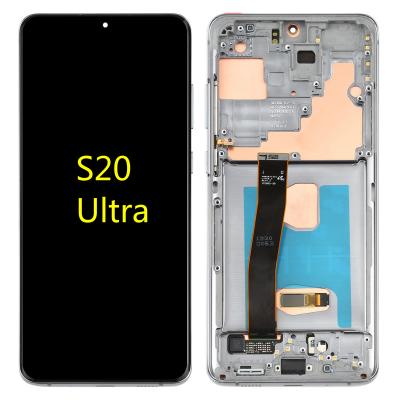 China Origial S20 Ultra Cell Phone LCD Screen Replacment Cell Phone LCD Display For Pantalla Samsung Galaxy S20 Ultra With Frame for sale