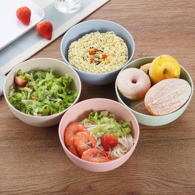 China Wheat Straw Fiber Noodle Ramen Salad Bowl Kids Viable Biodegradable Wheat Straw Bowl Reusable for sale