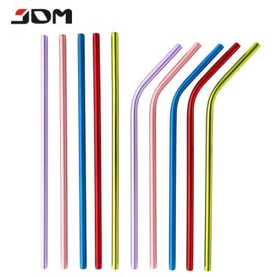 China Viable Multicolor Cold Drink Stainless Steel, Reusable Metal Drinking Straws With Brush for sale